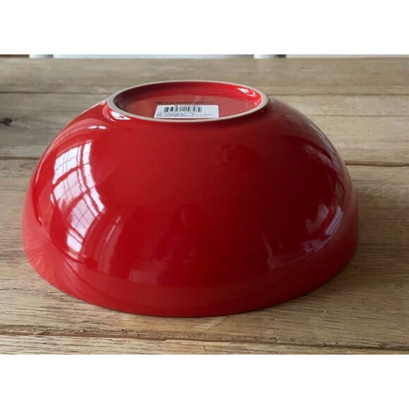 Le Creuset Stoneware Vancouver Serving Bowl 2 3/8 qt 9 3/8 in Cerise Red NEW - Picture 11 of 12